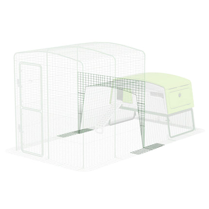 Eglu Pro with run connection kit by omlet with mesh