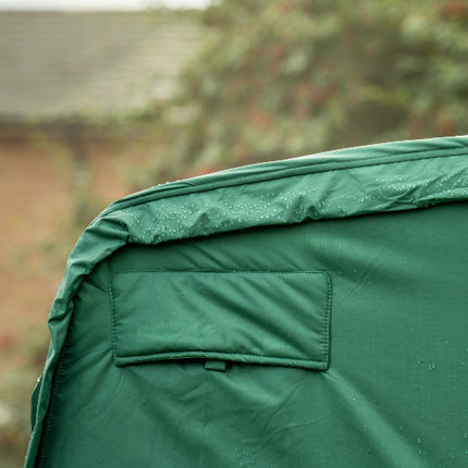 The Extreme Temperature Jacket for Eglu Pro chicken coop has openings to the coop air vents to maintain ventilation