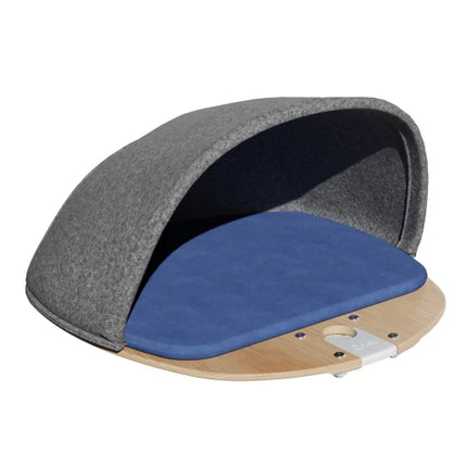 Freestyle - Bamboo Platform with Felt Den and Woven Blue Cushion (includes bracket)