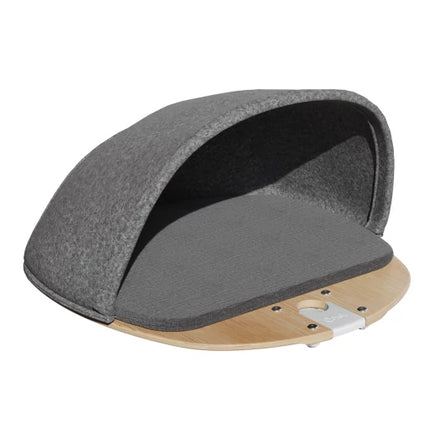 Freestyle - Bamboo Platform with Felt Den and Woven Grey Cushion (includes bracket)