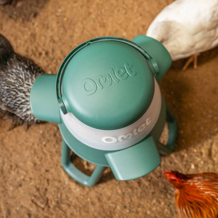 Omlet 2.5kg no waste chicken feeder has 3 anti-bully ports