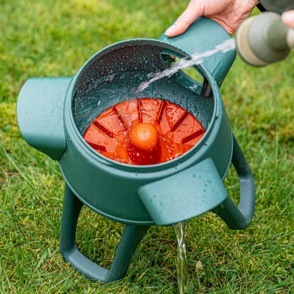 The 2.5kg Omlet no waste chicken feeder is super easy to clean