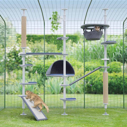 The Freestyle Outdoor Cat Tree is customisable with all the things cats love. It's the perfect accessory for any catio