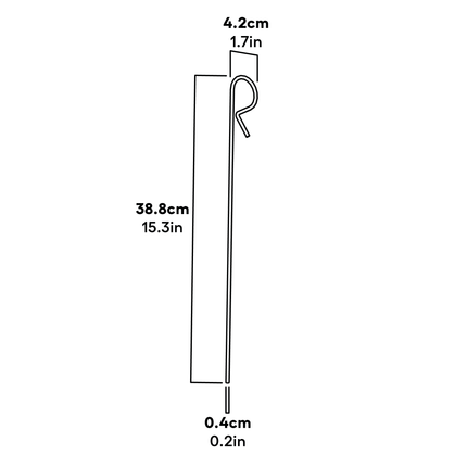 Measurements for run door pin