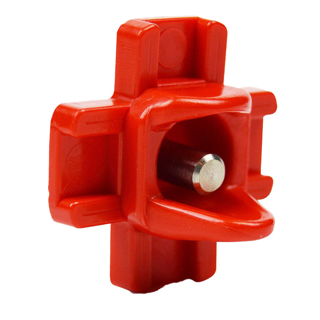 Horizontal (side mount) nipple drinker - Single (Red)