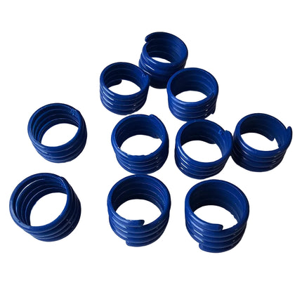 Navy blue spiral leg bands for poultry identification 16mm