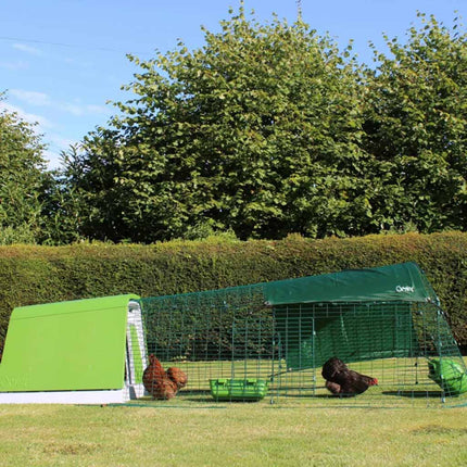 Summer shade cover on an Eglu Go Chicken Coop.