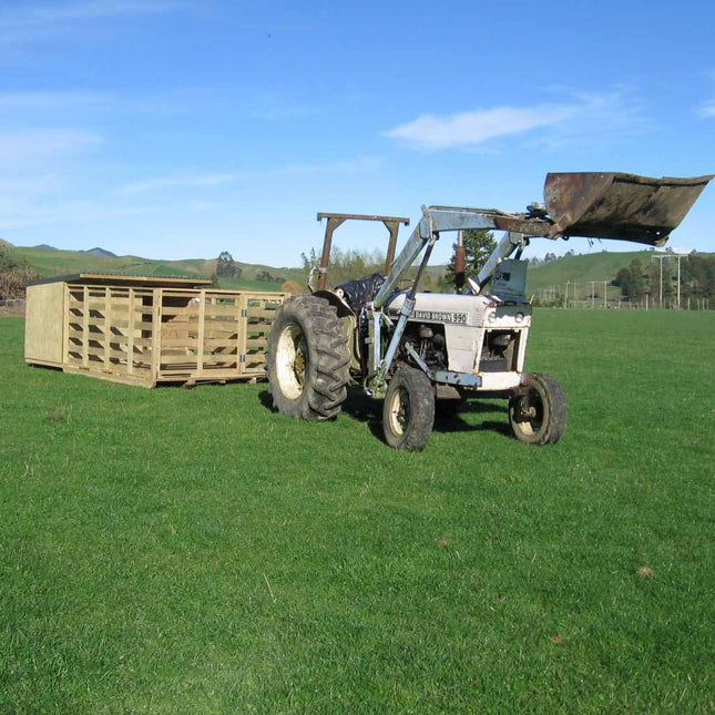Appletons Pigsty and Pen is built on skids for easy towing in the paddock