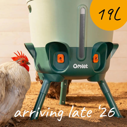 Thirsty chickens Appletons focus on Omlet insulated chicken drinkers