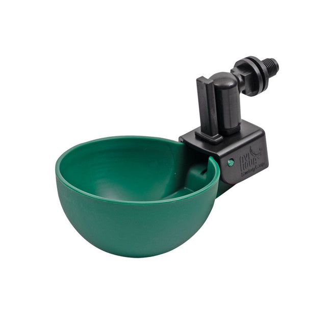 Green swing cup poultry drinker