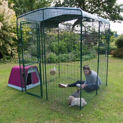 Add an Eglu Hutch with Connection Kit to your outdoor Rabbit Run