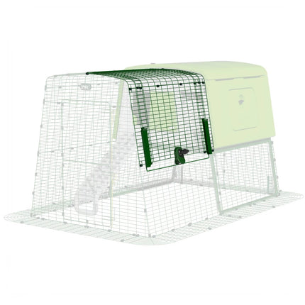 Easy access run door fitted on the Omlet eglu cube chicken coop run