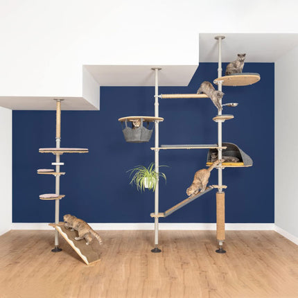 Omlet Indoor Freestyle Cat Trees are Space Efficient & Fit Any Ceiling Height
