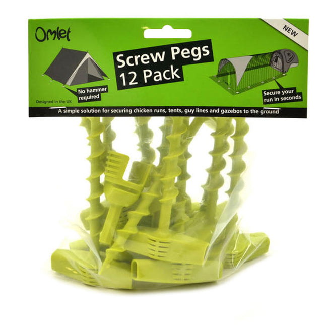Omlet Screw Pegs | 12 Pack
