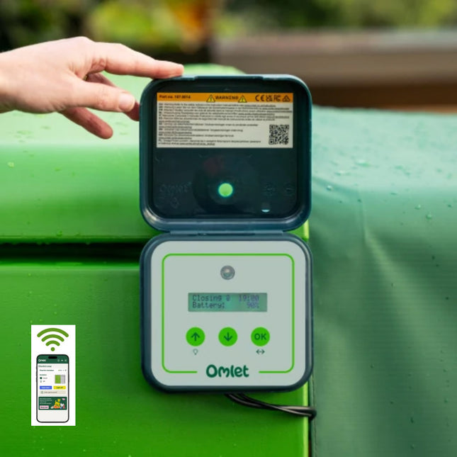 Smart Control Panel for Omlet Autodoor can be operated manually or by mobile app