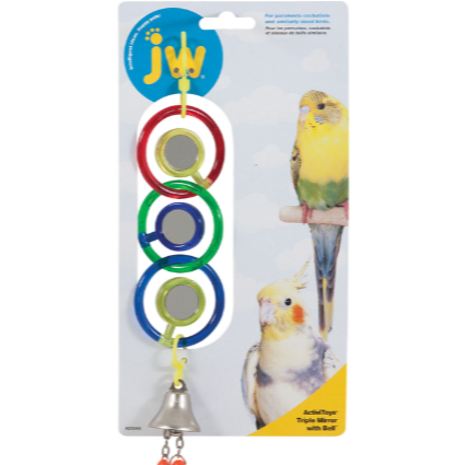 Triple Mirror Activity Budgie Toy